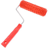 7.5 Inch Red Rubber Drywall Texture Roller - , Wear-Resistant Painting Tool for Home Wall Decoration V1369-AZ3-W-16644