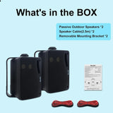 3-Way Waterproof Wall Mount Speakers Black V1142-OBA1005007476743550