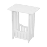 Side Table Night Stand, 2 Tier Narrow End Table with Display Shelf,Small Bookcase Bookshelf, Simple V1366-AZ2-W-12392