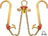 V Bridle Chain, 5/16 in x 2 ft Tow Chain Bridle, Grade 80 V-Bridle Transport Chain, 9260 Lbs Break V952-SZGLTJ5162FT00001V0