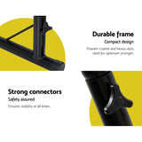 Gardeon Hammock Chair with Steel Stand Armrest Outdoor Hanging Cream HM-CHAIR-ARM-CREAM-X