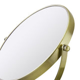 Tabletop Mount Vanity Round Mirror, 1X/5X Magnification, Iron, 7.2"L x 4.92"W, Gold coated V1192-AZ-W-17169
