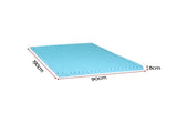Giselle 8cm Memory Foam Mattress Topper Gel Egg Crate Foam Bamboo Single MATTRESS-TOP-EC-BAM-8-S
