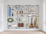 3 Packs Grid Wall Panels, 610 x 1828 mm Wire Grid Panels Display Rack, Wall-Mounted Art Display V952-BGWGQ7080INC1MICW001V0
