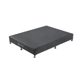Mattress Base Ensemble King Size Solid Wooden Slat in Black with Removable Cover V43-BASE-KB-BL