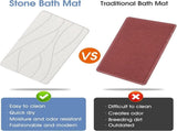 Diatoearth Bath Mat Quick Drying Non Slip Super Absorbent for Bathroom Shower, 40x30 cm White V1237-ZY-924-303