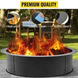 Outdoor Fire Pit Ring 106cm BBQ Table Grill Garden Wood place V952-SKHP42X36X10YC001V0