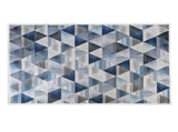 200x300cm Large Floor Blue Triangle Rug Modern Area Carpet for Bedroom & Lounge V63-838341