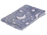 1.5x2m Luminous Blanket Double Side Flannel Star Moon Design Soft Glow in The Dark Blanket for V1294-YM0523-3117220043214