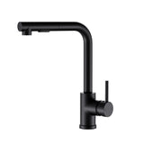 Kitchen Mixer Tap Pull Out Rectangle 2 Mode Sink Basin Faucet Swivel WELS Black TAP-A-82H48-BK