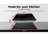 Devanti Electric Ceramic Cooktop 30cm CCT-B-2B-3Z-TOUCH-BK