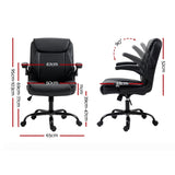 Artiss Executive Office Chair Mid Back Black OCHAIR-G-7023-BK