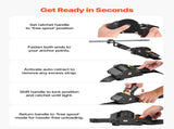 Retractable Ratchet Straps, 50.8 mm x 3 m, Tie Down Straps with S Hooks, 1375 kg Break Strength, 2 V952-SXGJLD2INCH11IDZ4001V0