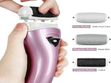 Electric Foot File Rechargeable Pedicure Tool 3 Interchangeable Rollers , V1107-CS-DDMJQ