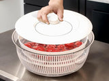 Multifunctional Salad Spinner with Colander Fast Drying Collapsible Vegetable Fruit Kitchen Tool V1258-DP02-BOL-204
