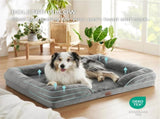 Grey Waterproof Egg-Crate Foam Therapeutic Pet Sofa Bed and Fleece Lounge V888-ELOSUNG49456