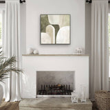 Green Abstract Artwork Framed Wall Art 80x80cm V637-E592655