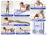 Purple Multi-functional Core Training Board with Digital Timer and Resistance Bands Foldable Fitness V888-ELOSUNG43471