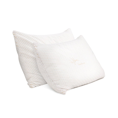 Giselle Bedding Memory Foam Pillow Bamboo Cover Twin Pack PILLOW-MEFO-BAM-S