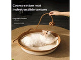 Cat Basket, Woven Cats Bed, Cotton Rope Weaving Pet Nest, Handwoven Breathable Durable Natural V1366-AZ2-W-11377