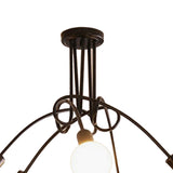 Modern Chandelier Iron Art Stylish Easy to Install Industrial Ceiling Light Fixture for Study V1294-YM0901-3119240076613