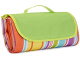 Green Stripes Stitching Premium Picnic Mat - Extra Thick & Waterproof Oxford Cloth Camping Blanket V888-ELOSUNG21265