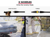 JET-USA RW545 Electric High Pressure Washer, 3000PSI Water Cooled Motor, 2 Nozzles, Brush Head, Deck V219-PRWELEJT54WA