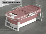 CARLA HOME Foldable Bathtub Adult - Collapsible Soaking Tub - Pink - Folding Bathub V178-36496