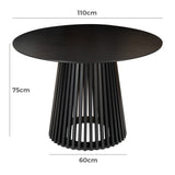 Palmer Sleek Silhouette Dining Table V264-DNT-421C-BLK-11M