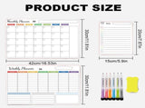 Back to College Yxwen Refrigerator Daily Calendar Whiteboard for Fridge Meal Planner White V1189-LWWAL-20260325-02110