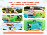 Inflatable Bounce House, 3.4 x 3.74 x 2.13 m Inflatable Bounce House Water Slide, Bouncer Castle V952-CQCBKWSLXSCG0IQ90001V3
