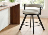 Artiss Bar Stool Swivel Kitchen Chair Metal PU Leather Counter Beige BA-TW-W0098-BG