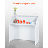Reception Desk, 1180 x 500 x 1115 mm Rectangular Front Table, Office Reception Desk, Retail V952-YBQTJXWCTBDCYNOVBV0