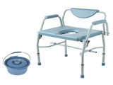 Commode Chair, Bedside Commode with Drop-Down Arms and Detachable Backrest, 5-Level Adjustable V952-WLKBSGYZD1009SMAXV0