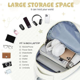 14-inch Laptop Backpack Waterproof Lightweight Daypack for School University, Compatible with Girls V1188-MS-325-0797