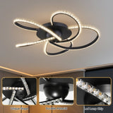 Irie Dimmable 5 Lights LED Ceiling Light - Black V558-LL002CL012B