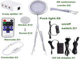 Linkable Under Cabinet LED Lighting 12V Dimmable Puck Lights with Wireless RF Remote Control, V1171-CC-BQNBND006