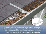25 Sets 5" Aluminum Roof Gutter Hanger with Straps for Fixing Without Eaves, Ideal for Aluminum and V1258-DP02-C-2845