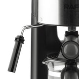 Compact 3.5Bar Semi-Automatic Espresso Machine with Steam Milk Frother for Home, Office, and Small V1341-ZY-E2K2SU5K-BLACK