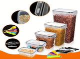 food storage containers, thickened PP containers, airtight food containers, food-grade storage, V1102-122-43851-WHT-16PCS