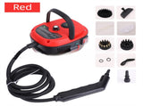 Red Portable High-Pressure Steam Cleaner with 1000ml Tank & 7-Piece Pro Brushes/Spray Nozzle Kit V888-ELOSUNG42992