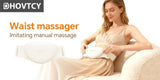 White abdominal massage belt, heat therapy massage, kneading massager, stress relief wellness, V1347-110-94494