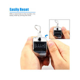 3pcs Heavy Duty Metallic 4- Number Clicker Hand Held Tally Counter Counting Recorder V1369-AZ3-W-20159