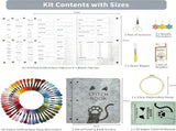 Large Embroidery Stitch Book with Complete Tools & Step-By-Step Guide - Loose-Leaf Stitch Set with V1369-AZ3-W-17904
