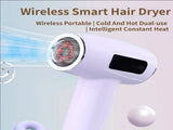 Blue Cordless Ionic Constant Heated Dryer with LCD Display & 9 Wind Speeds - USB Rechargeable V888-ELOSUNG49559