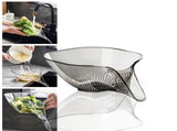 Multifunctional Drain Basket with Spout, Kitchen Strainer Drainage Basket Funnel for Food, Kitchen V1192-AZ-W-15007