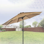 9FT Patio Umbrella Outdoor Garden Table Umbrella with 8 Sturdy Ribs V63-834241