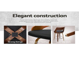 Artiss 4x Bar Stools Swivel Leather Chair 76cm BA-TW-8569-H76-BKX4-AB