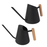 Watering Can with Long Spout Rustproof Stainless Steel Watering Pot with Wooden Handle for Garden V1294-YM0703-3111230098012