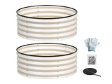 Green Fingers Round Raised Garden Bed 2 Pack Galvanised Planter Box Rust Resistant 60x60x30cm White GB-ROU-6030-WHX2